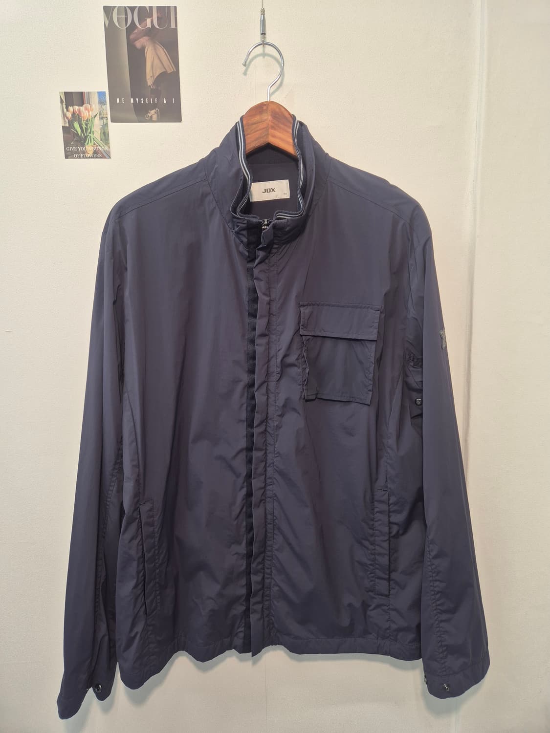JDX 브랜드의 남성용 네이비 자켓  110
사이즈  상품이미지1