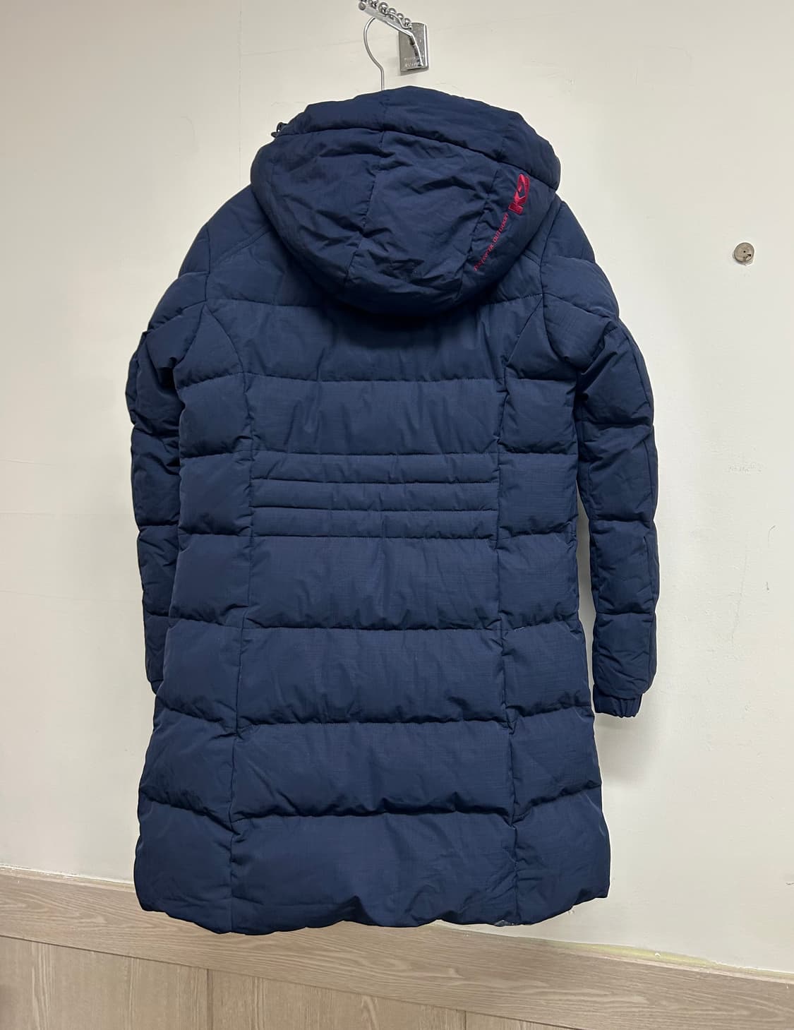 K2 네이비 여성 덕다운 롱패딩 점퍼 상품이미지3