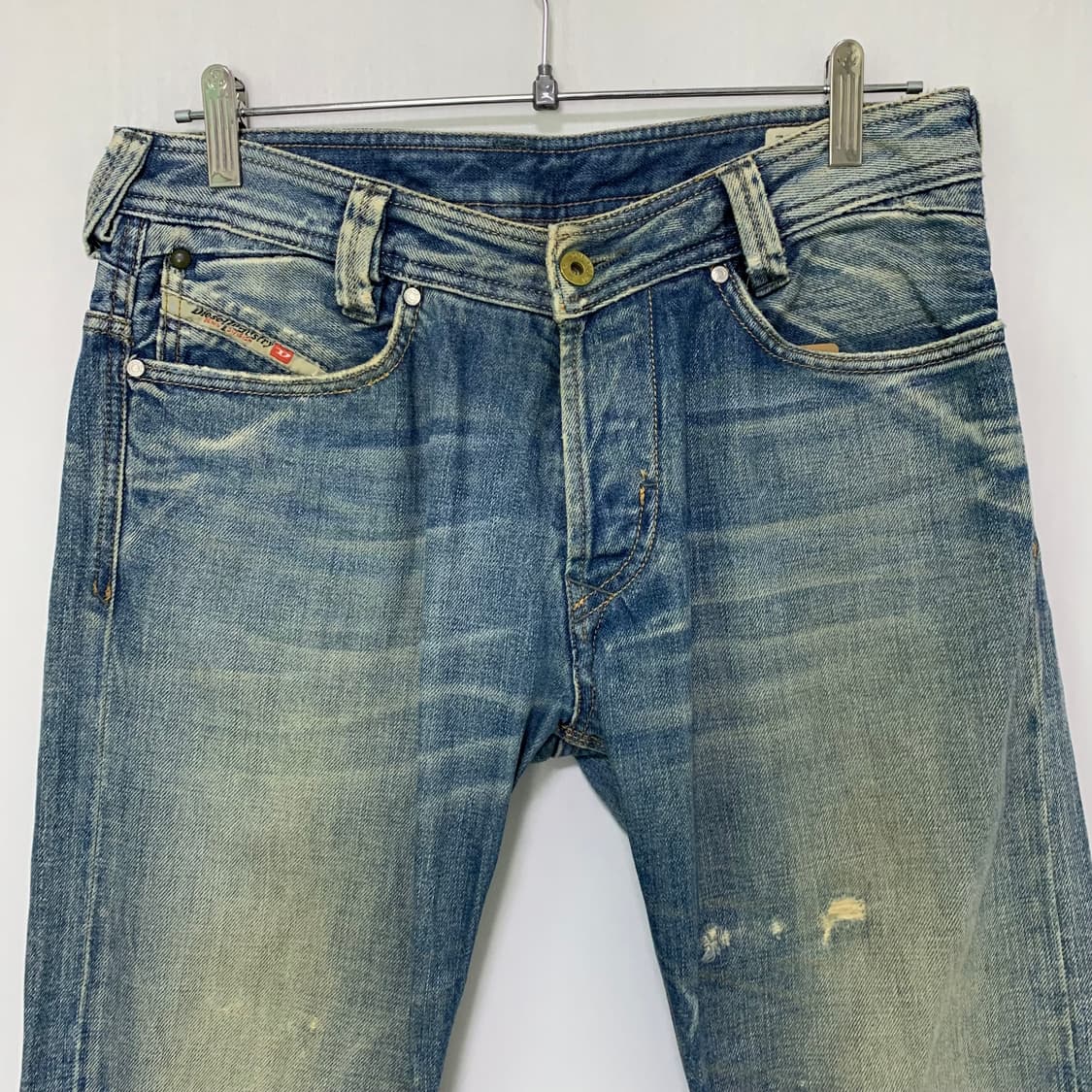 디젤 빈티지 지퍼 포켓 워싱 데님 팬츠 청바지 29-30인치 y2k  상품이미지2