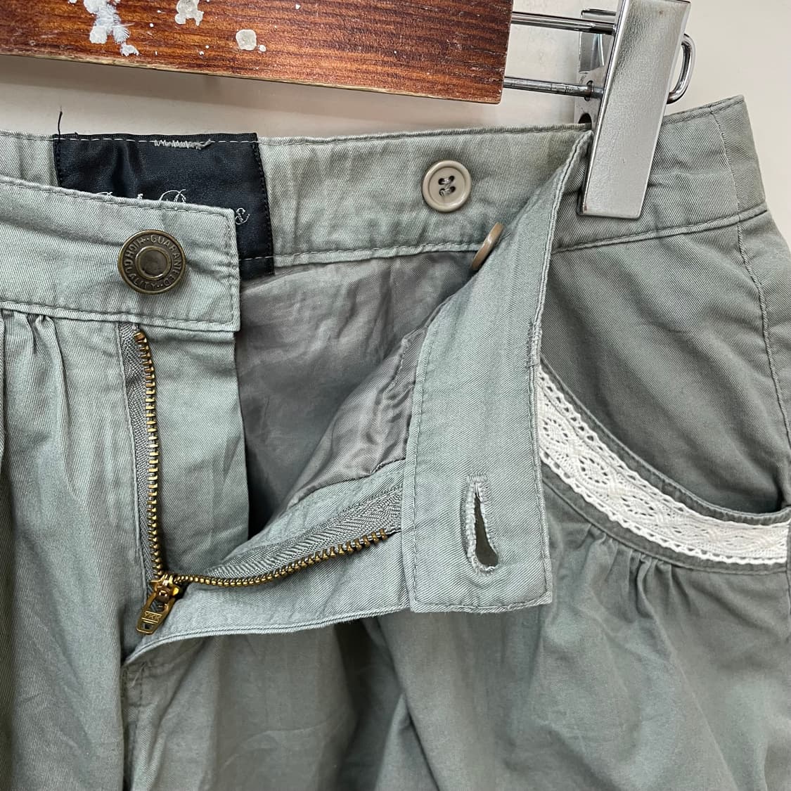 하구미 사와코 무드 세이지 레이스 벌룬 팬츠 🏠 상품이미지5