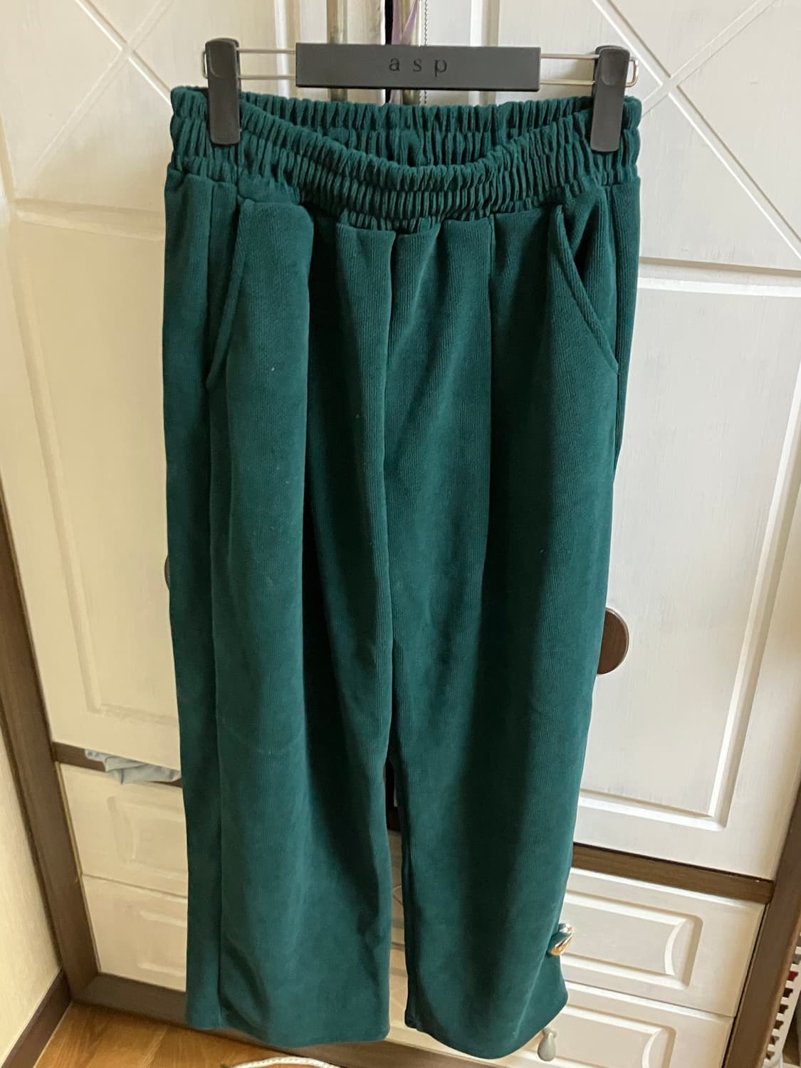 시그니처 코듀로이 밴딩 팬츠 그린 M 상품이미지2