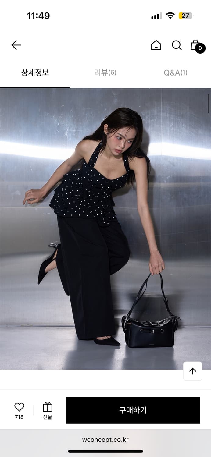 새제품/ 디어니스 Latch 숄더백 크로스백 블랙 가방 상품이미지3