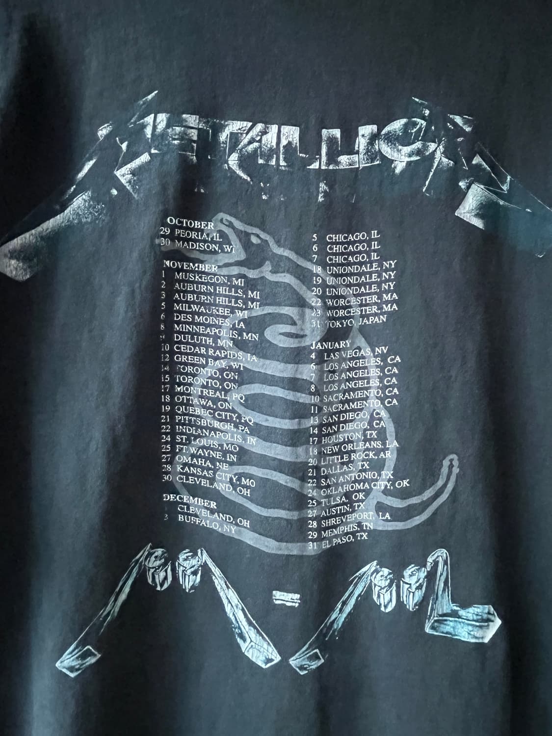 Vintage Metallica Official Tour T-Shirt 상품이미지5