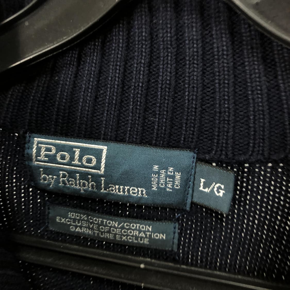 폴로 정품 코튼 하프집업 네이비 봄가을 상품이미지3