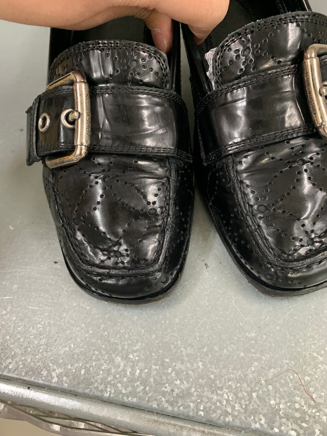  루이비통 가죽 버클 블랙 37.5(240) 상품이미지4