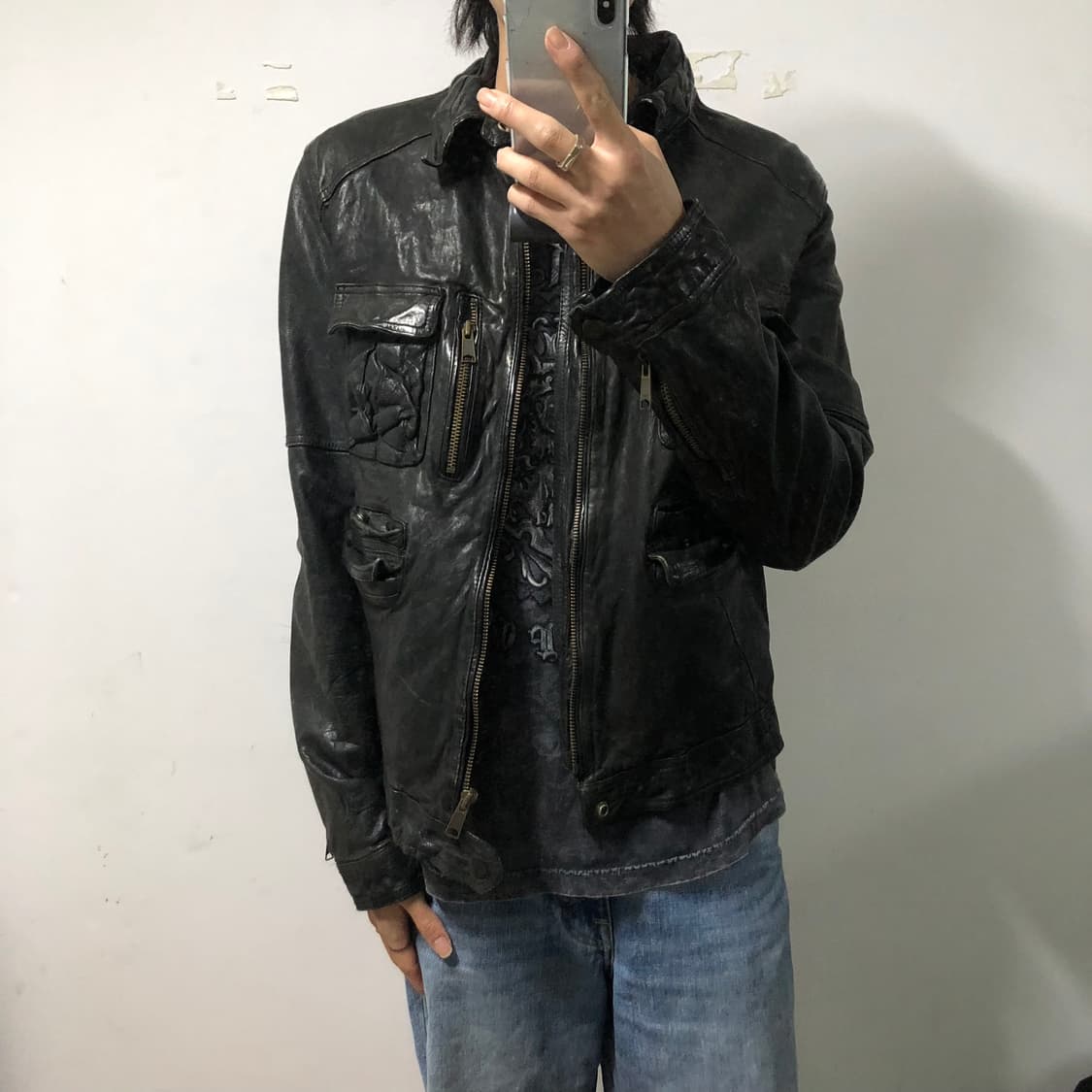 아티잔 무드 싱글 라이더자켓 상품이미지3