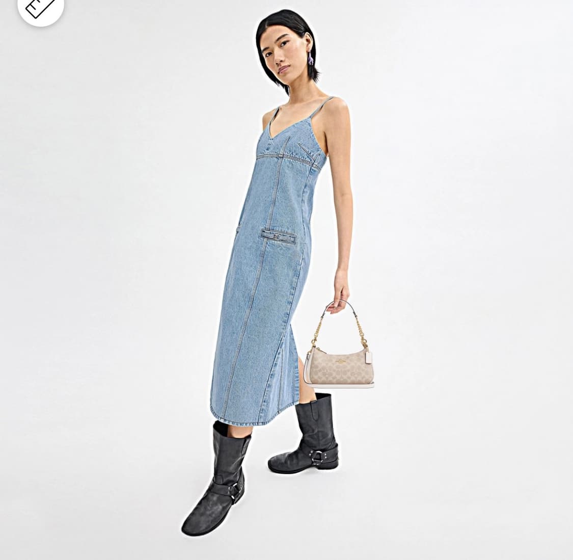 코치 테리 숄더백 호보백 핑크베이지 y2k 상품이미지9