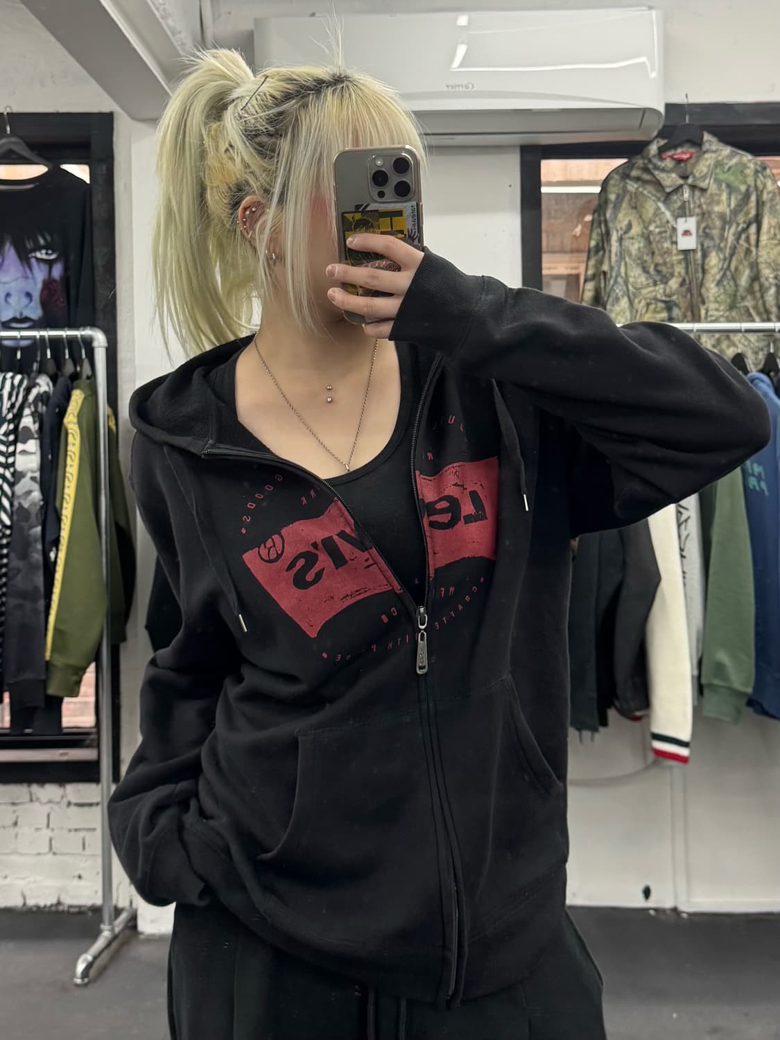 리바이스 빅로고 후드집업  상품이미지1