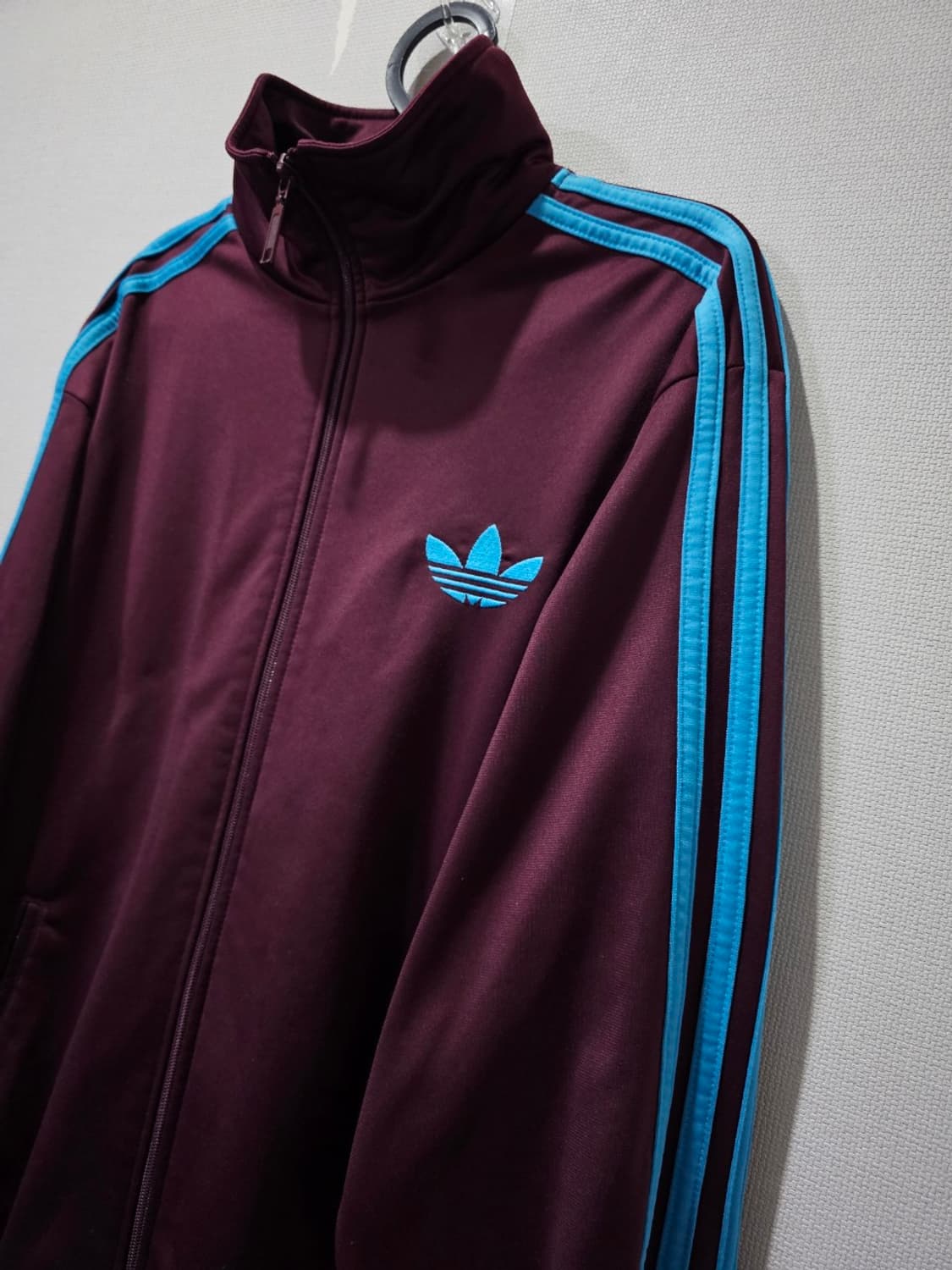 아디다스 파이어버드 마룬 스카이블루 버건디 트랙탑 저지 져지집업 105/ 상품이미지2
