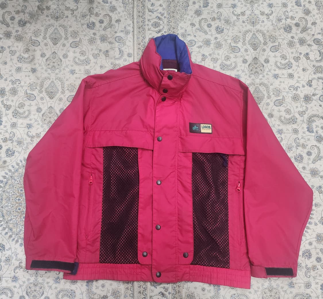 90s LOGOS 로고스 바람막이 M (후드내장됨) (크게나옴) 상품이미지1
