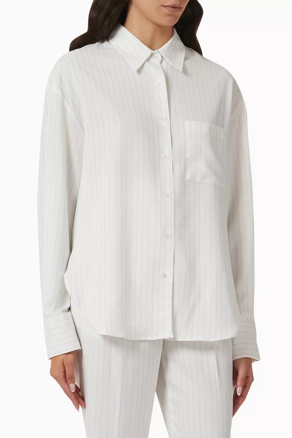 프랭키샵 lui 핀스트라이프 플루이드 셔츠 블라우스 새상품 상품이미지6