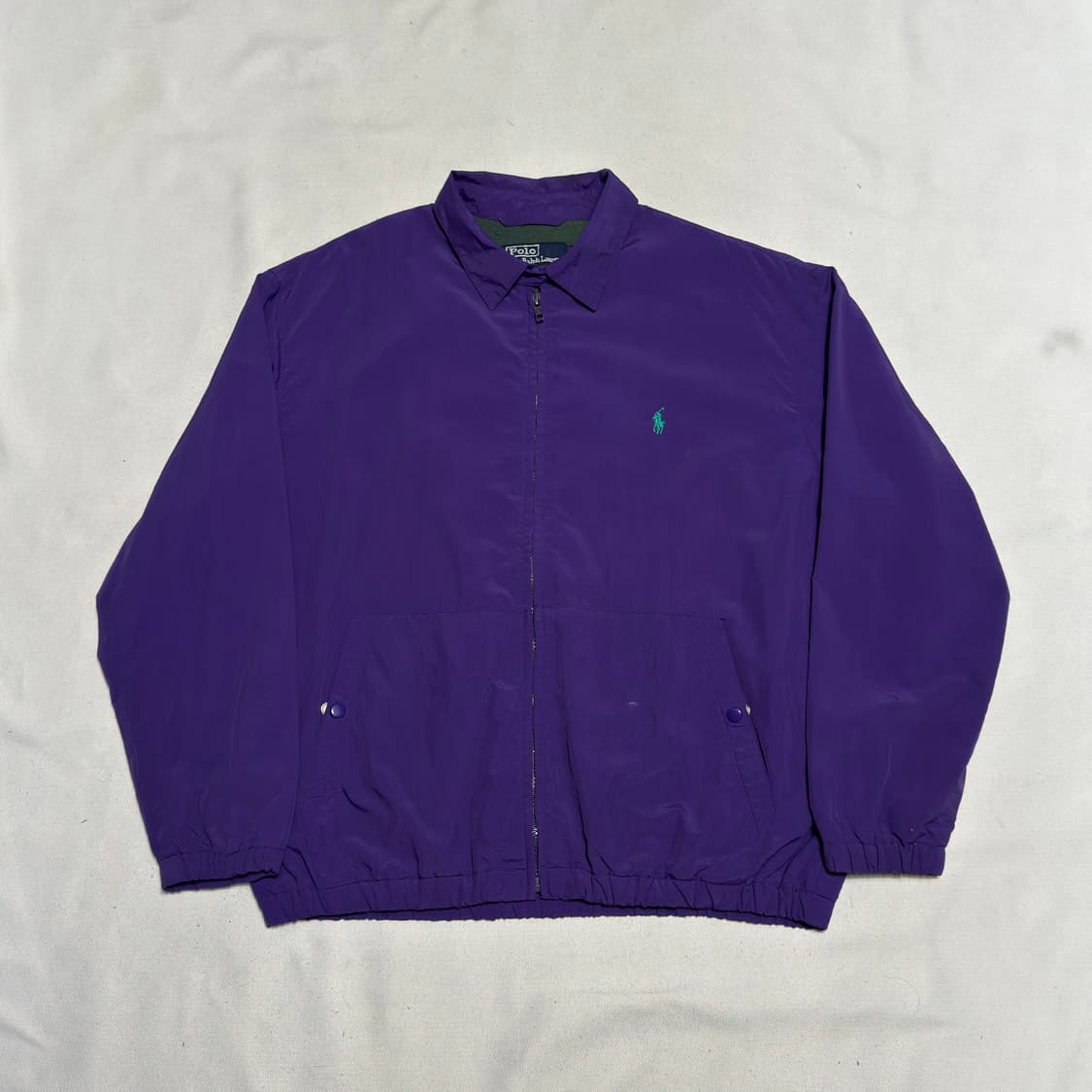 95 90‘s 폴로랄프로렌 올드스쿨 폴리 블루종 자켓 상품이미지2
