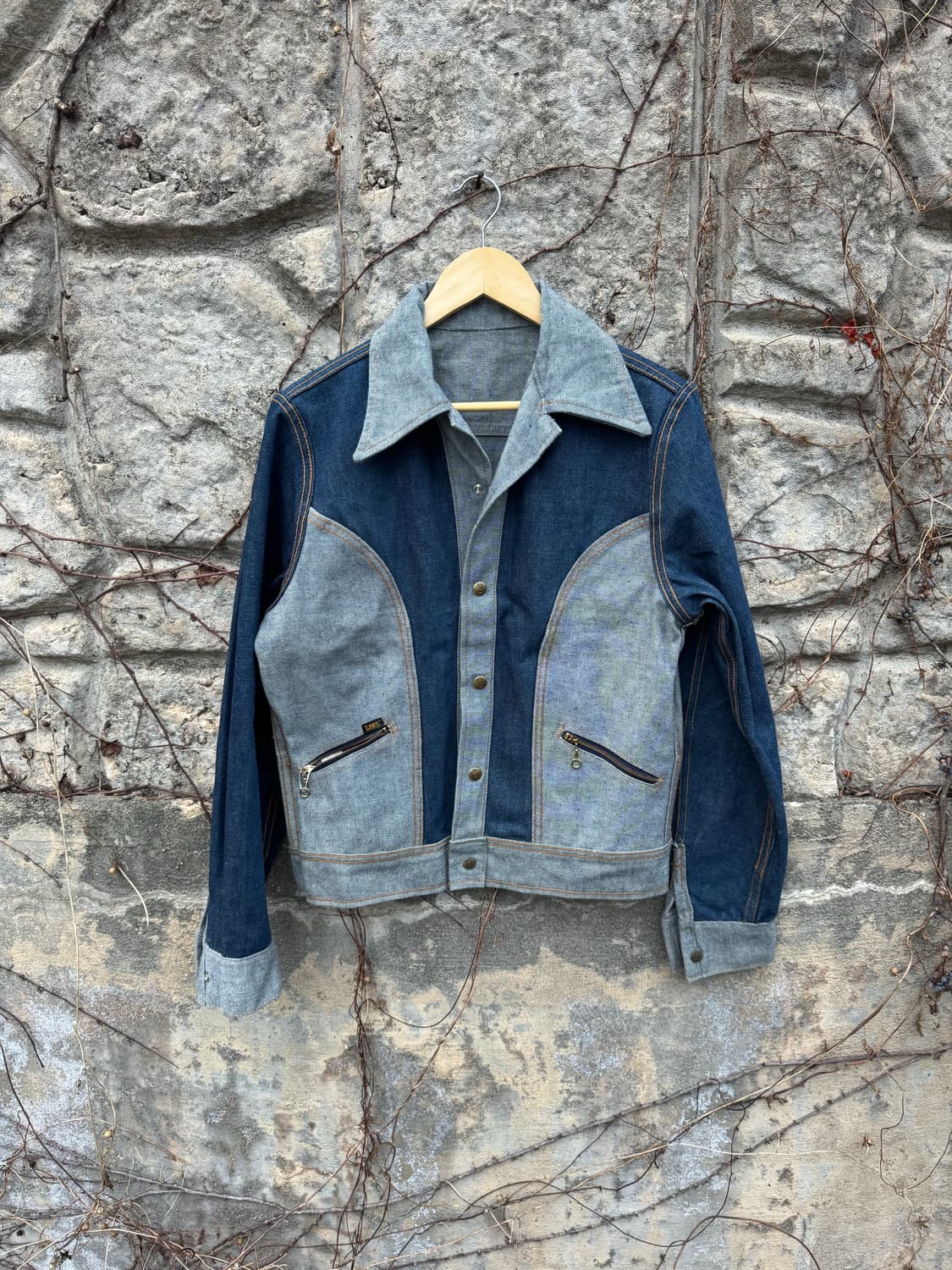 Rare!! 70s lee 리버시블 인디고 데님 자켓 데드스탁급 상품이미지1