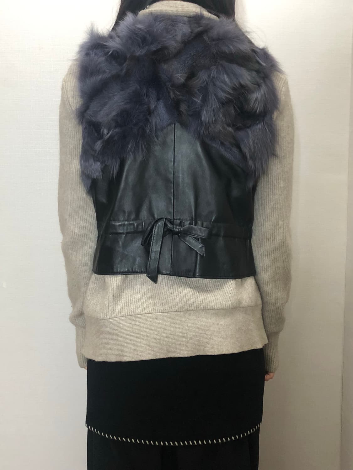 빈티지 퍼플 래빗 퍼 베스트 상품이미지7