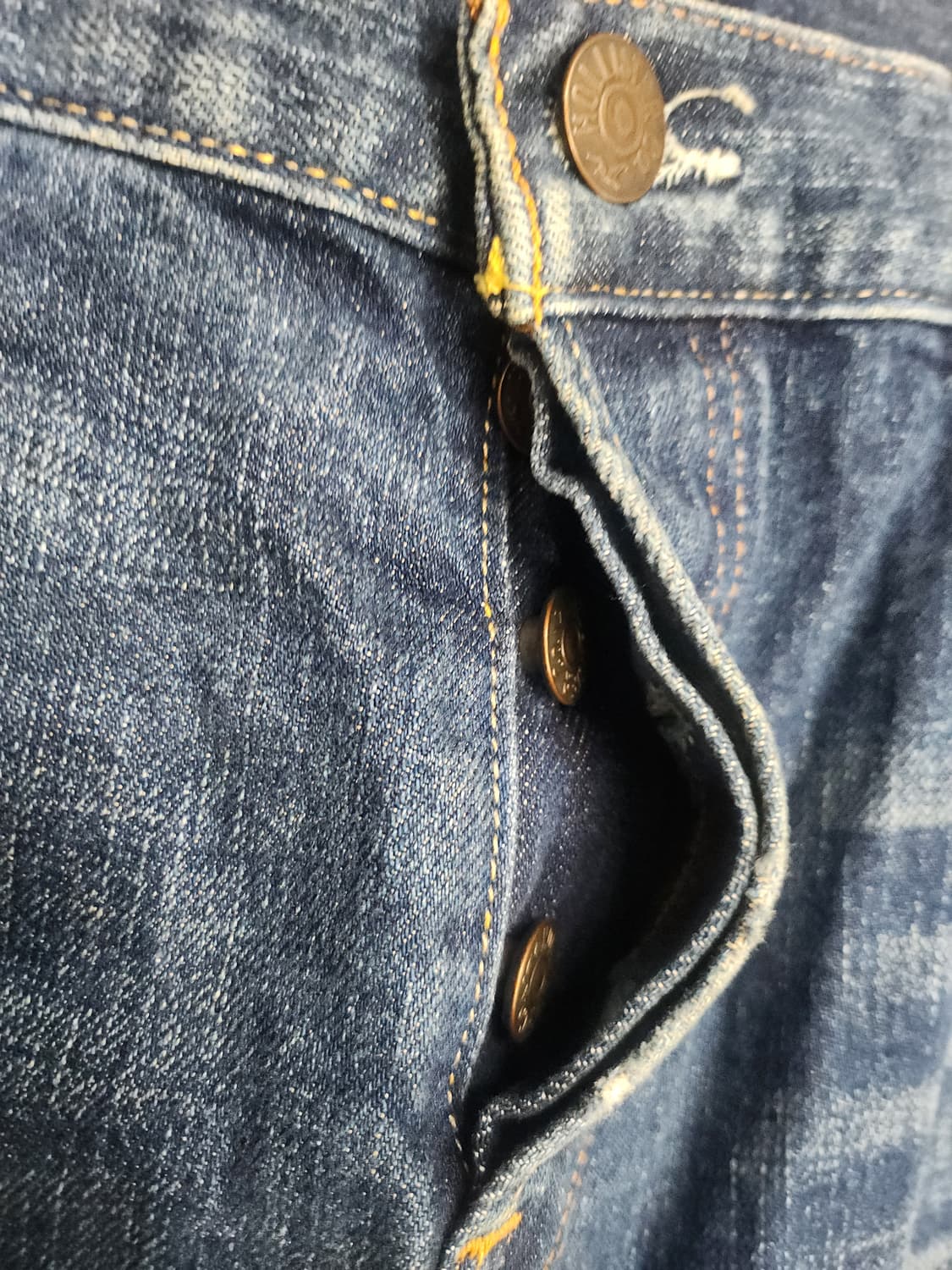 홀리스터 데미지 단추 플라이 데님팬츠 33X34 사이즈 상품이미지2
