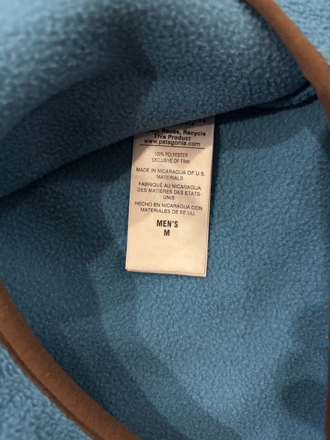 파타고니아 신칠라 언더워터블루 M사이즈 (트래비스 스캇 착용모델) 상품이미지5