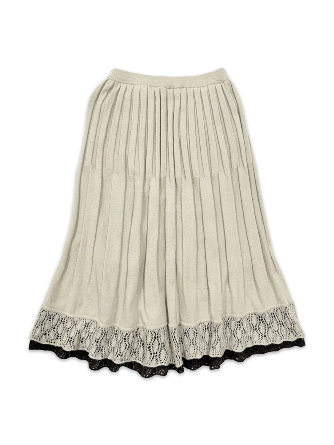 빈티지 베이지 브라운 니트 롱 스커트 상품이미지1