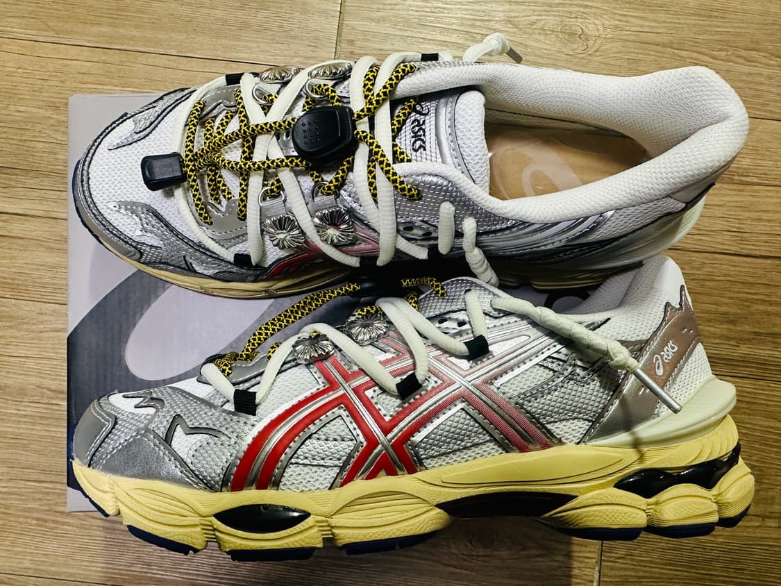 [255] 아식스 x 토가 젤 큐물러스 16 TG 화이트 레드 퓨어 실버 상품이미지6