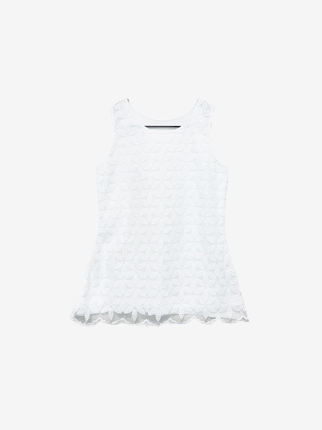 Mesh Flower Sleeveless – White 상품이미지3