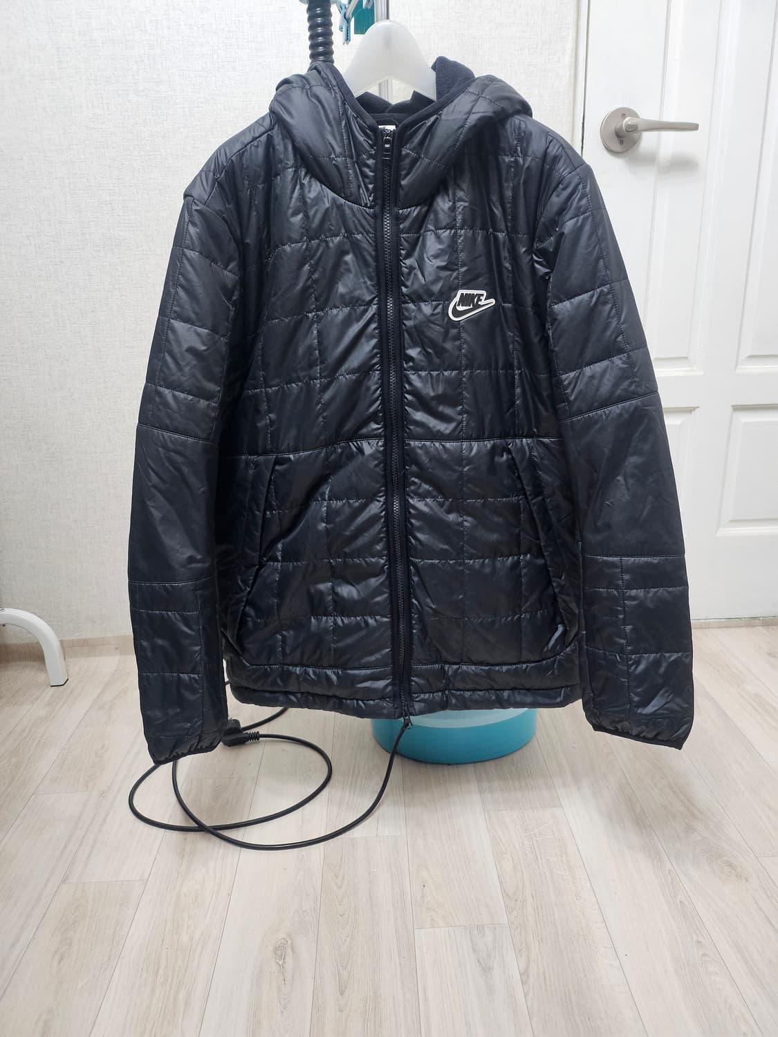 (105~110)XL☆초대장급☆나이키 신세틱 플리스 [블랙] 점퍼패딩 상품이미지1