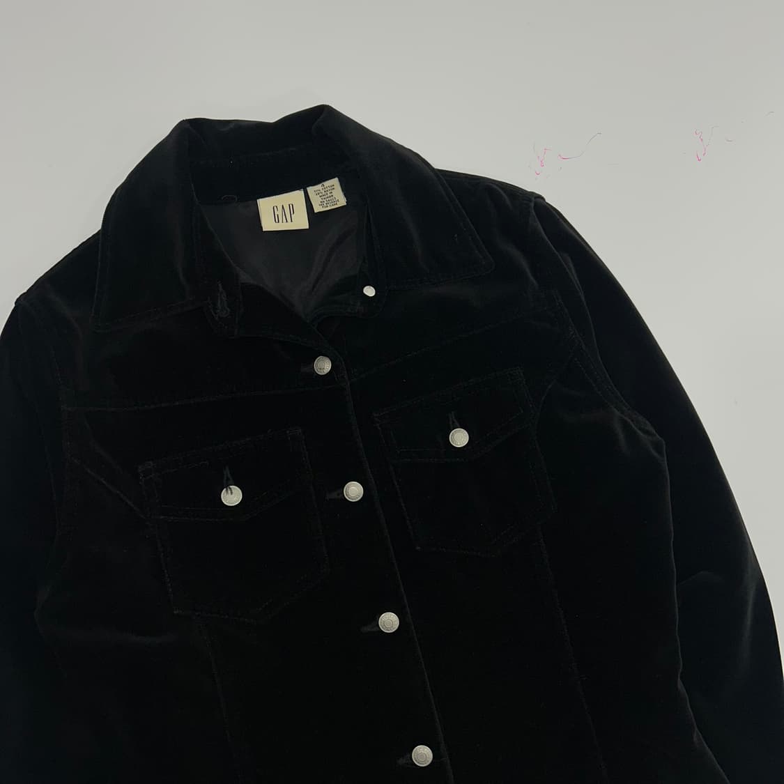 Gap 갭 벨벳 블랙 셔츠 자켓  상품이미지4