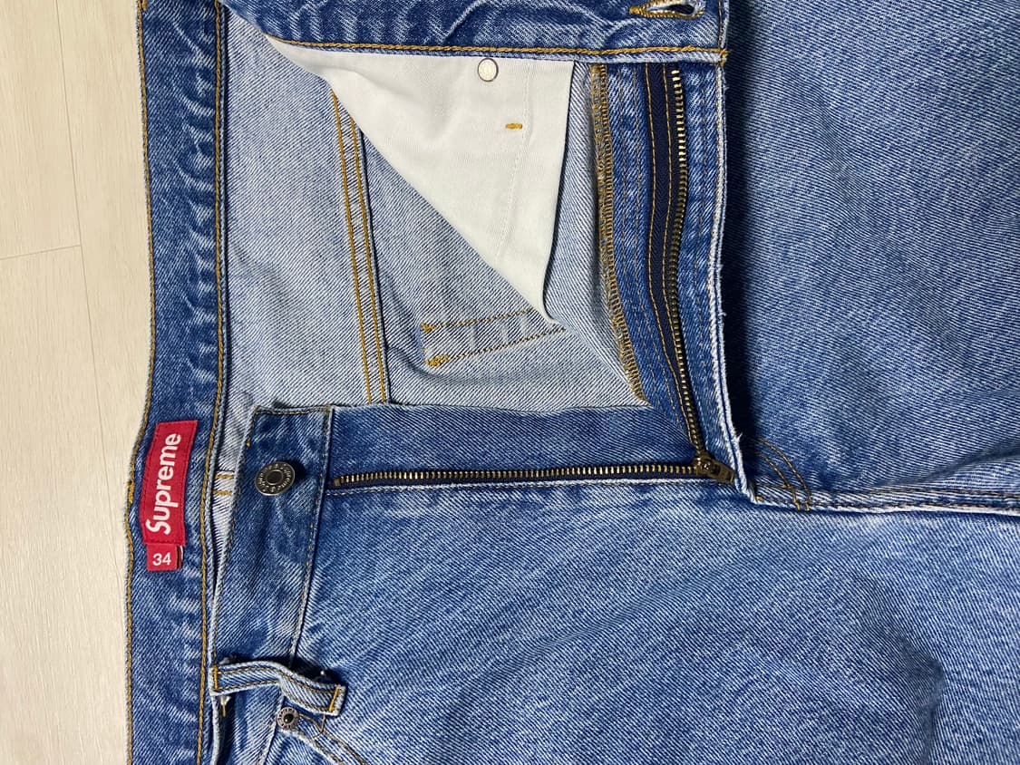 [34] 슈프림 25ss 배기진 중청/미디엄 워시/워시드 인디고 상품이미지4