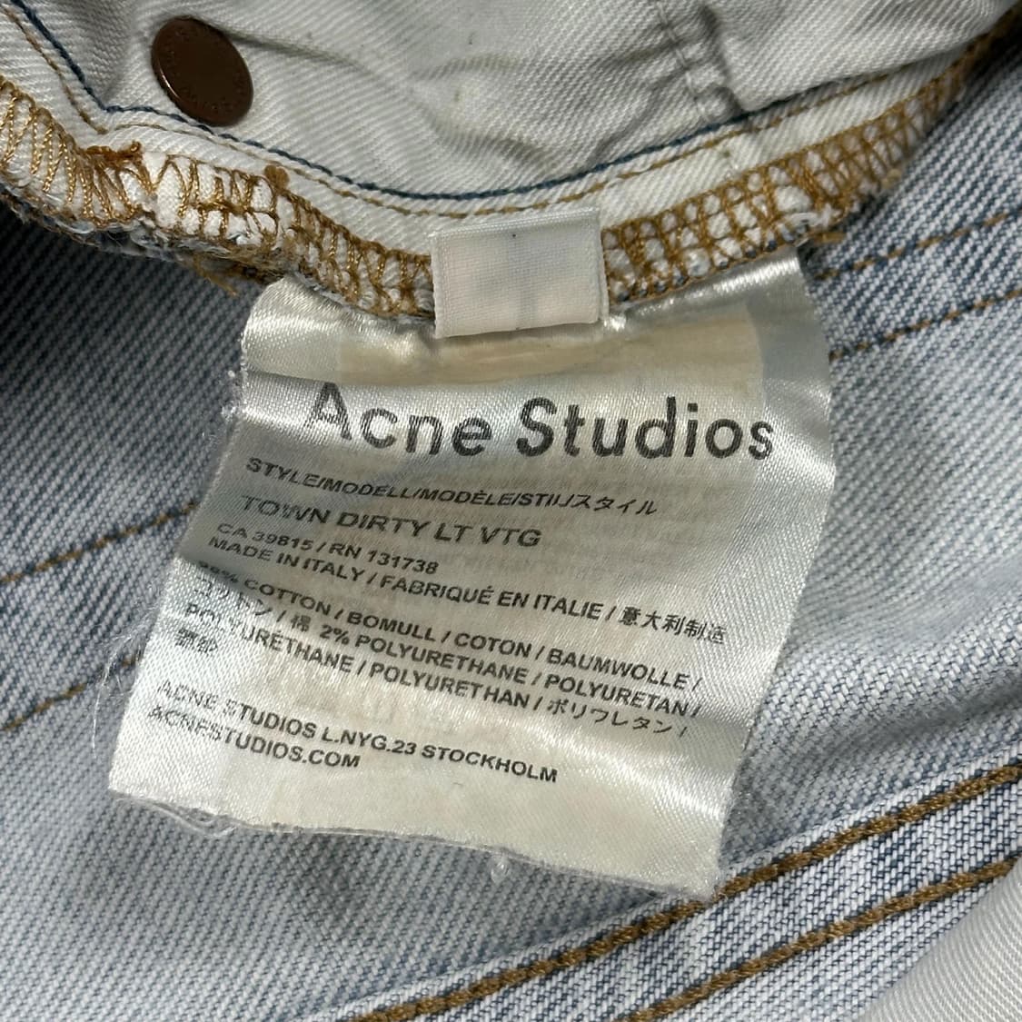 32 아크네 스튜디오 연청 스키니핏 데님팬츠 상품이미지5