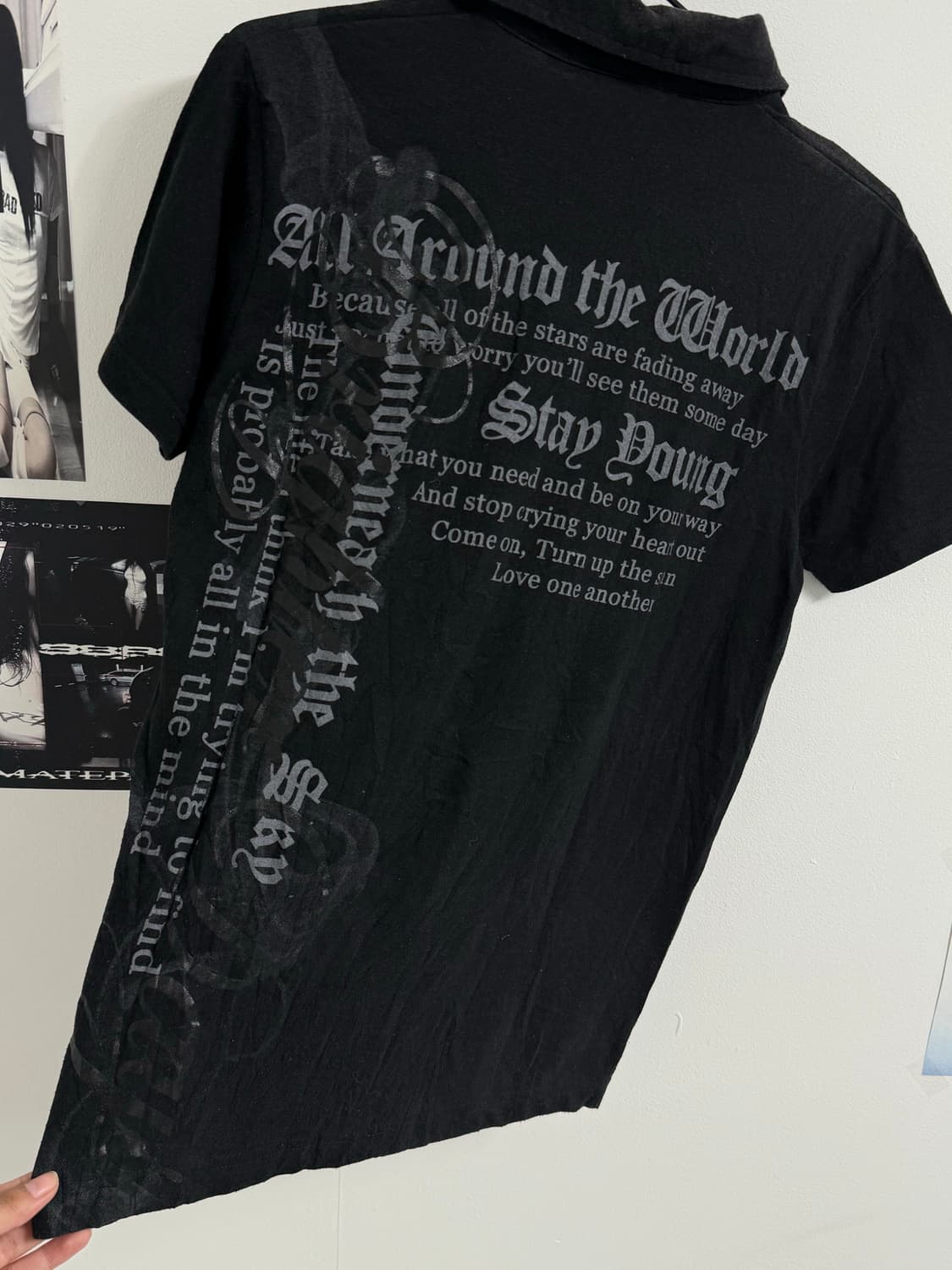 00s punk printing collar halfsleeve 상품이미지4