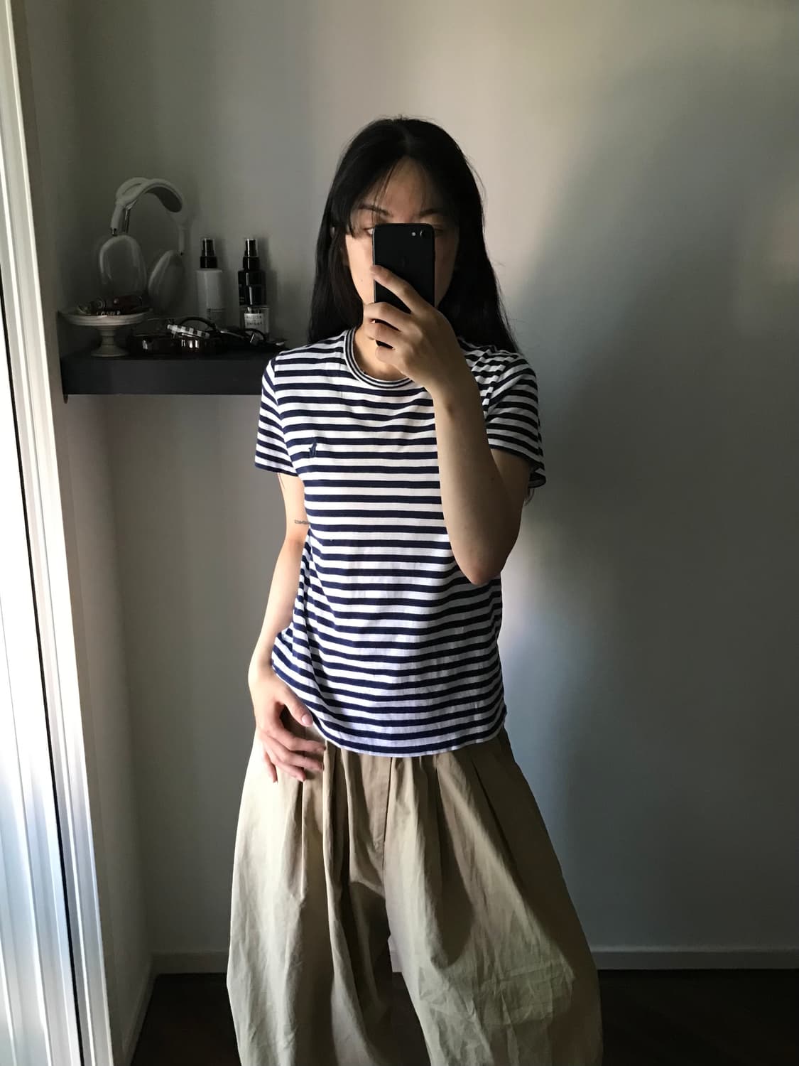 폴로 랄프로렌 포니로고 스트라이프 네이비 반팔티 상품이미지3