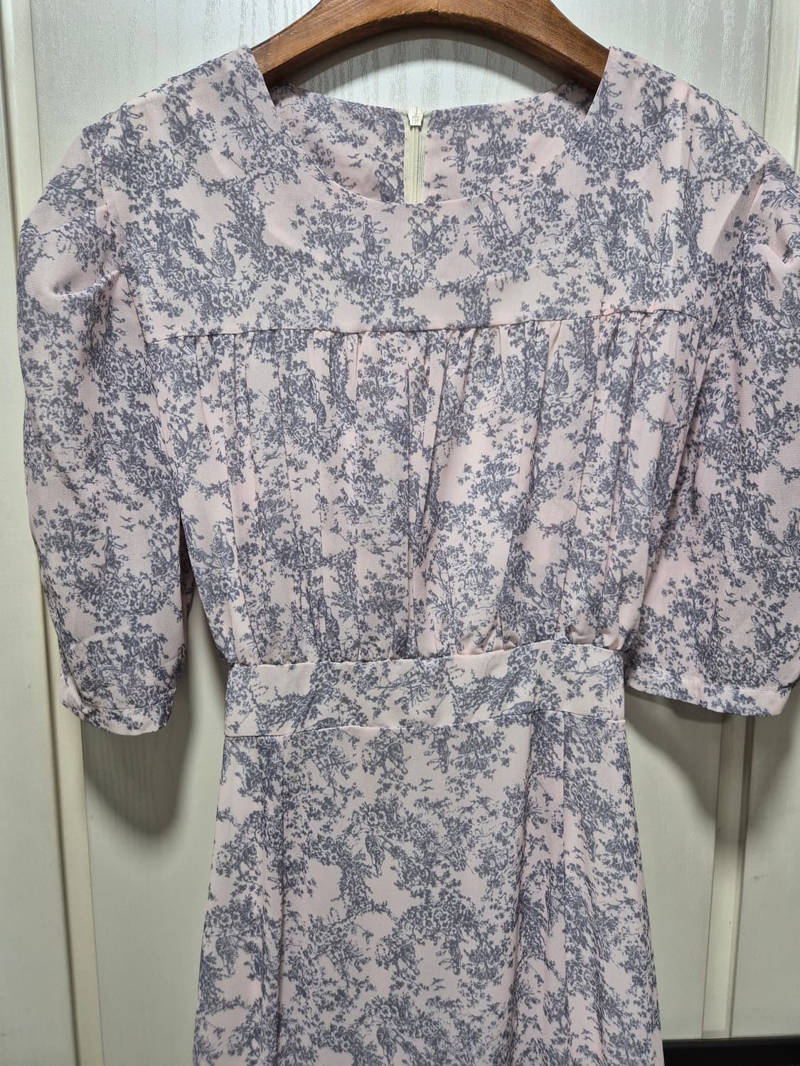 (세일)(새상품)핑크 플라워 패턴 롱 원피스 상품이미지2