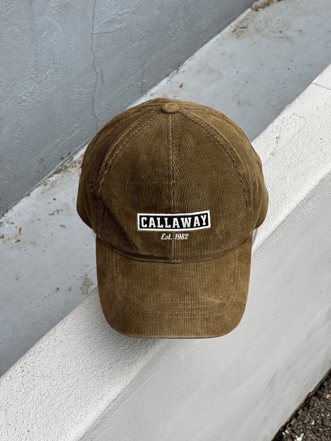 [F] 캘러웨이 로고 코듀로이 볼캡 모자 상품이미지1