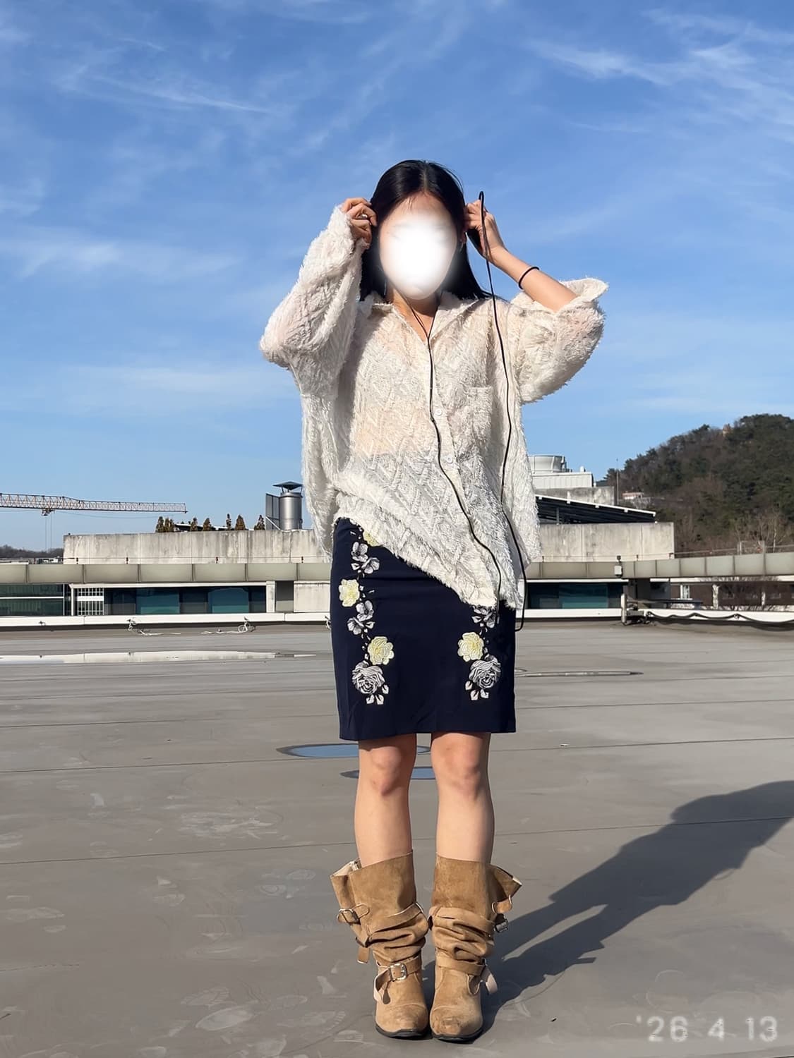 White Sheer Shirt 화이트 쉬어 셔츠 상품이미지2