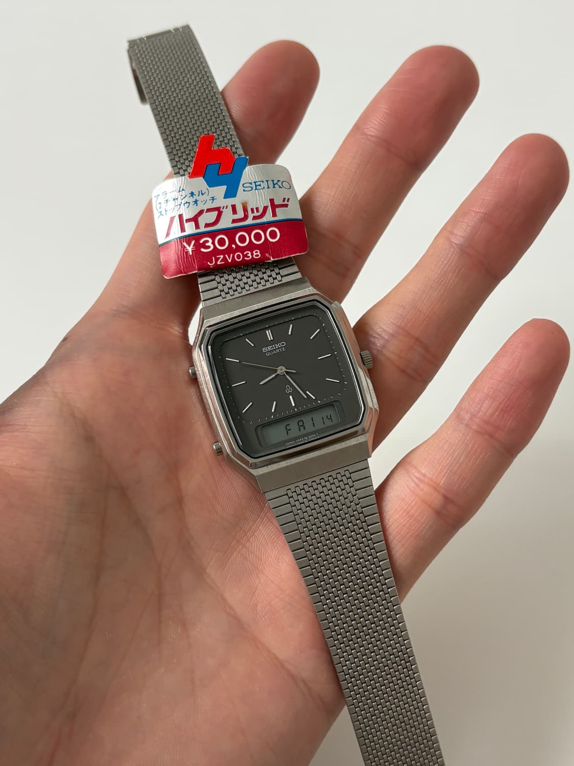 1980s Black Dial Square Ana Digi Quartz 상품이미지2