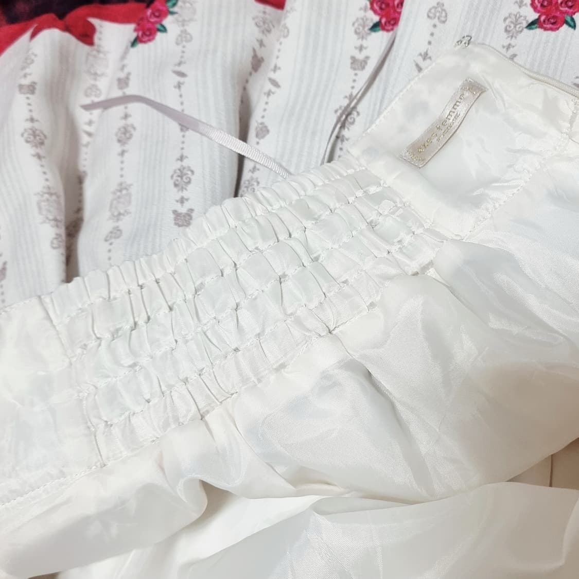 엑시즈팜 뒷코르셋밴딩 벨벳감 플레어 스커트 치마 (M) 미시착 새상품 상품이미지7