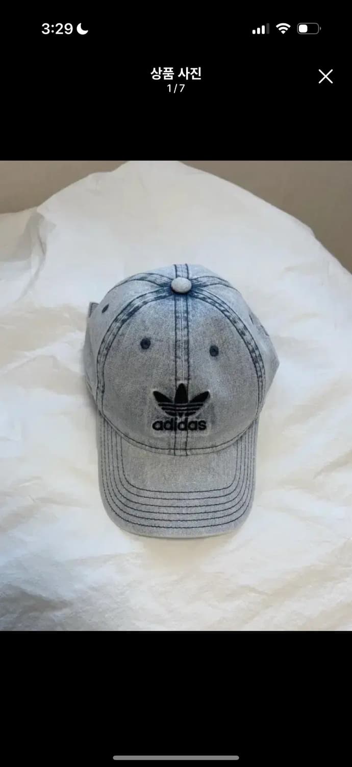 아디다스 빈티지 데님 볼캡 연청 상품이미지1