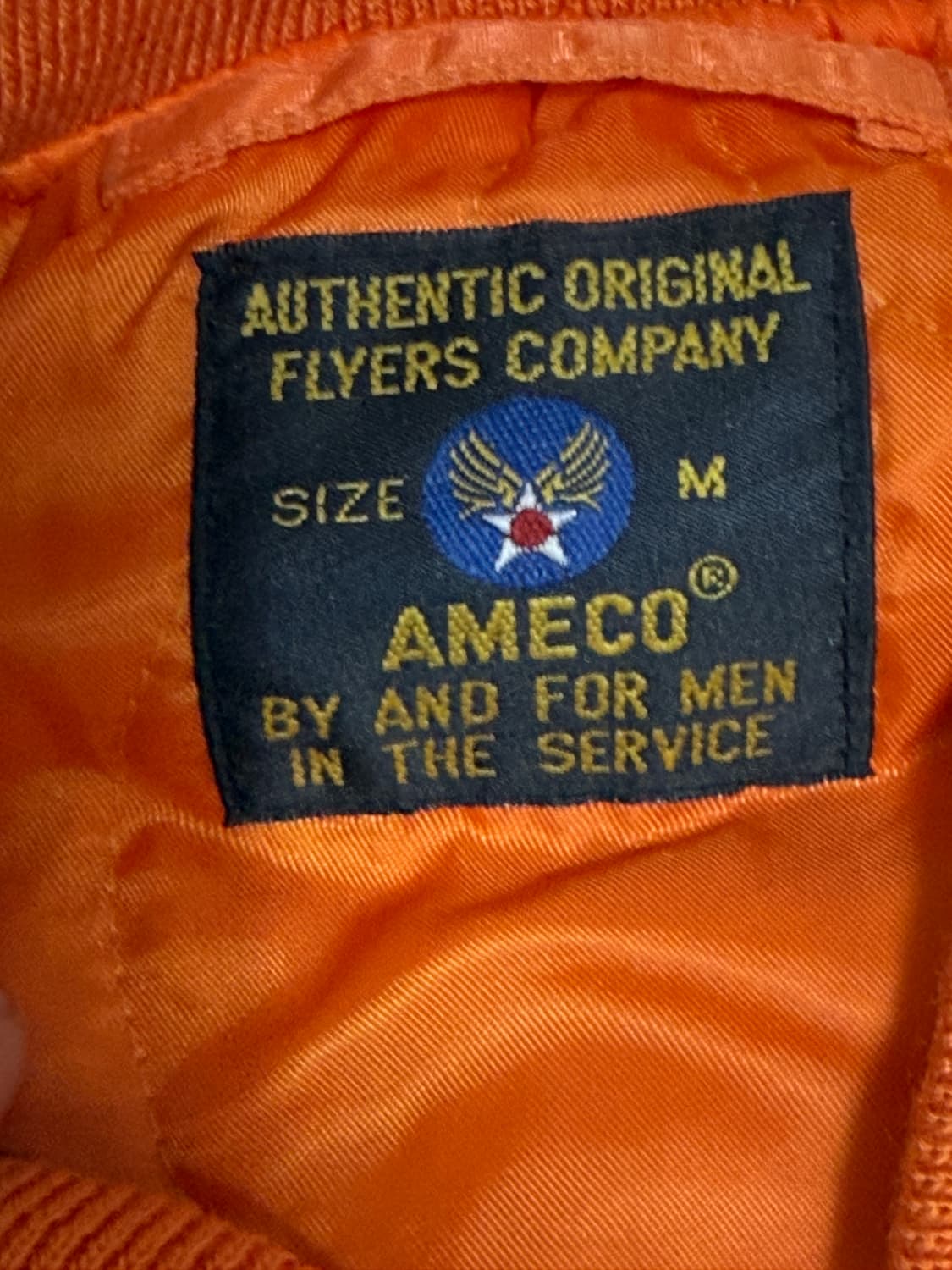 AMECO 오렌지색 항공 점퍼 상품이미지2