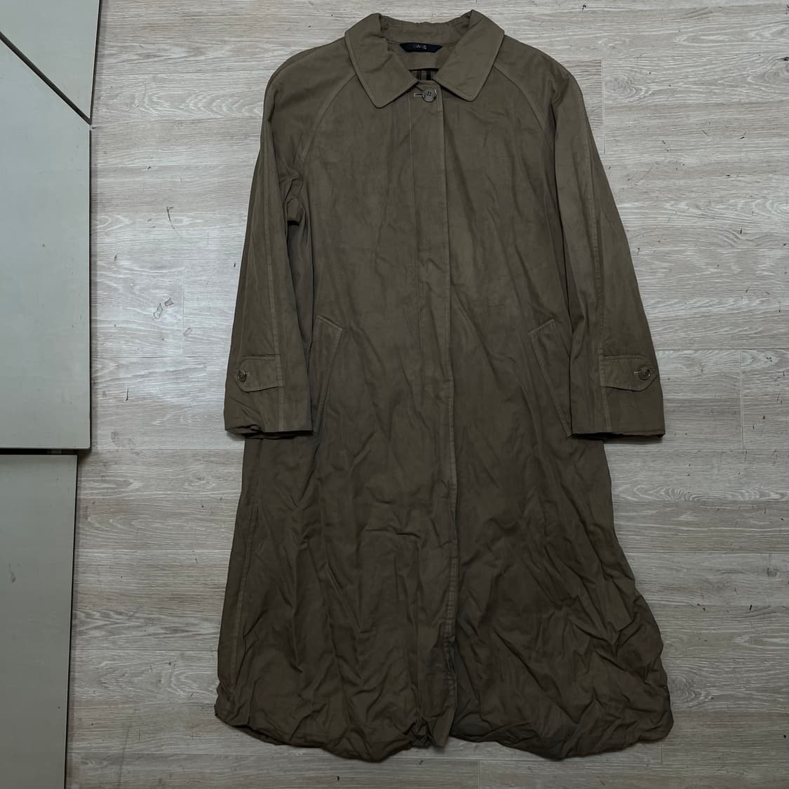 닥스 여성 체크 안감내피 라이닝 롱 맥코트 [브라운] 94-165 상품이미지1