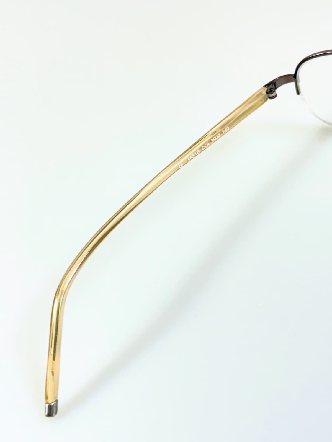 90s KALEIDO 브라운 반무테 스퀘어 빈티지 안경 상품이미지7