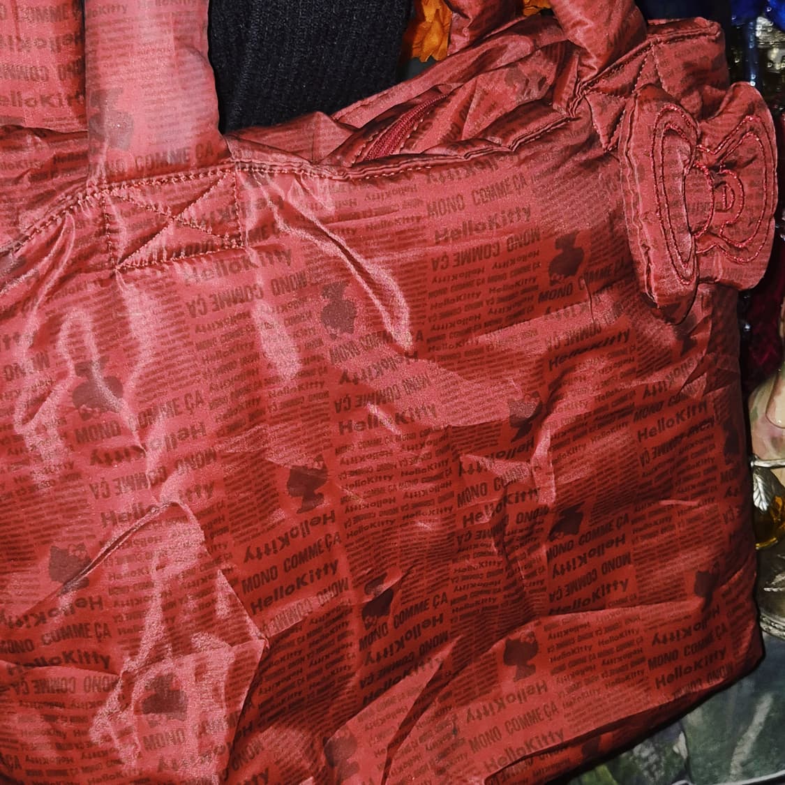 헬로키티 x 모노콤사 패디드 리본 빅 토트백 상품이미지7