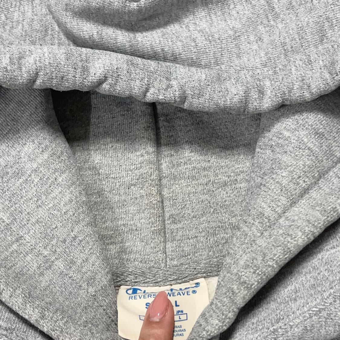 [정품] 챔피온 그레이 투로고 후드티 [ S ] 상품이미지6