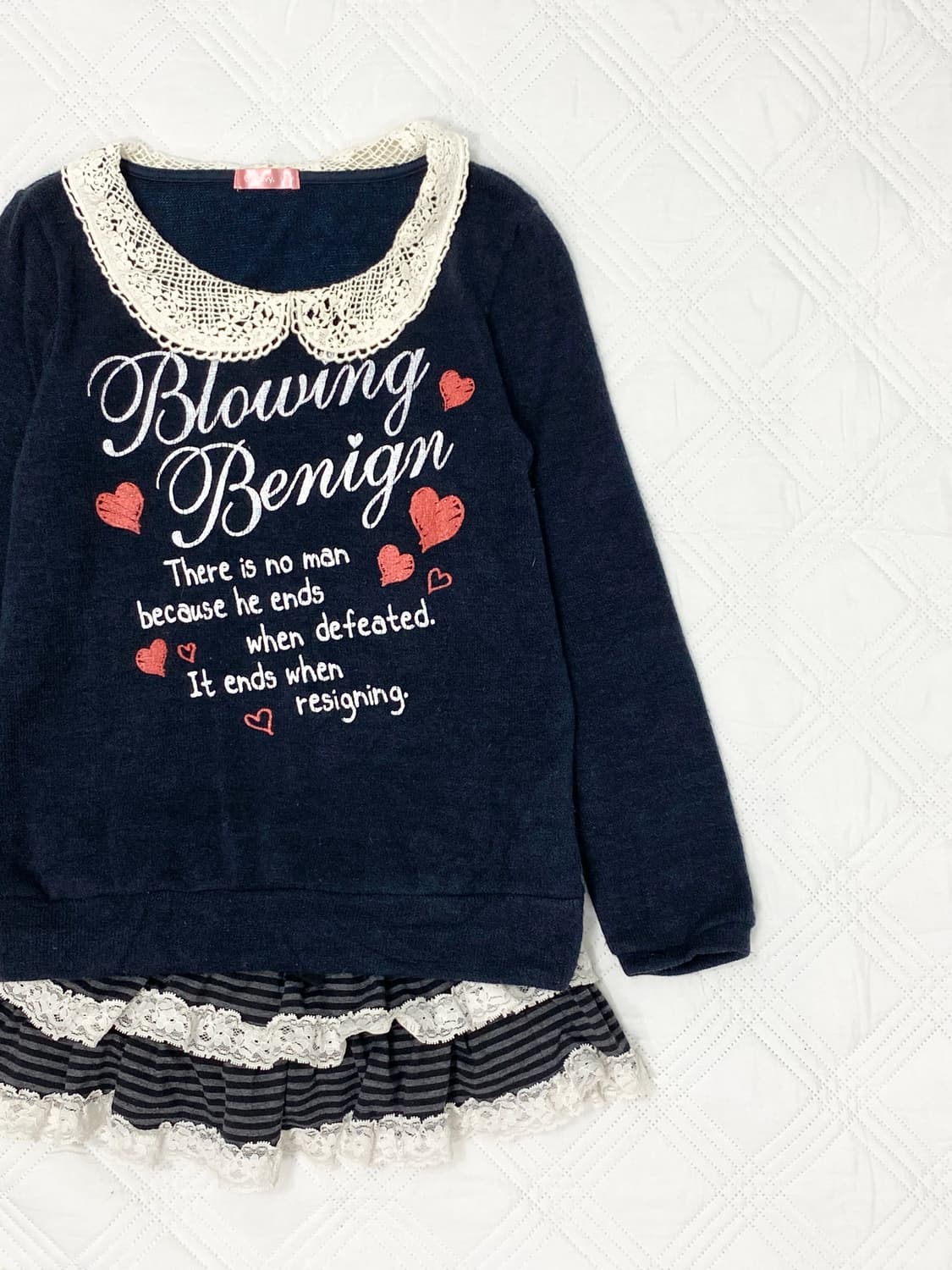 ꒰ঌ 조지후쿠 딥네이비 로걀 탑 ໒꒱ 상품이미지2