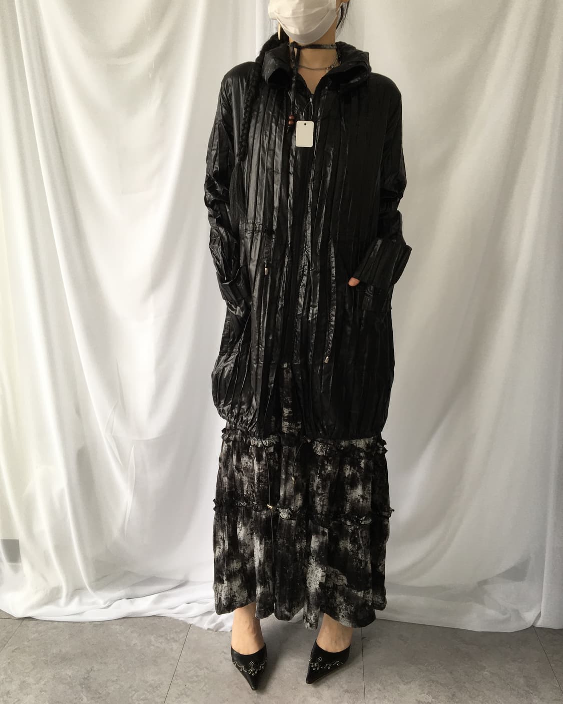 Pleats zip up jacket 상품이미지1