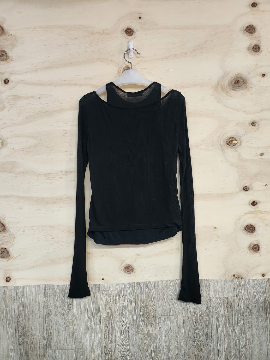 451) OVUETTE 컷아웃 긴팔 티셔츠 상품이미지2