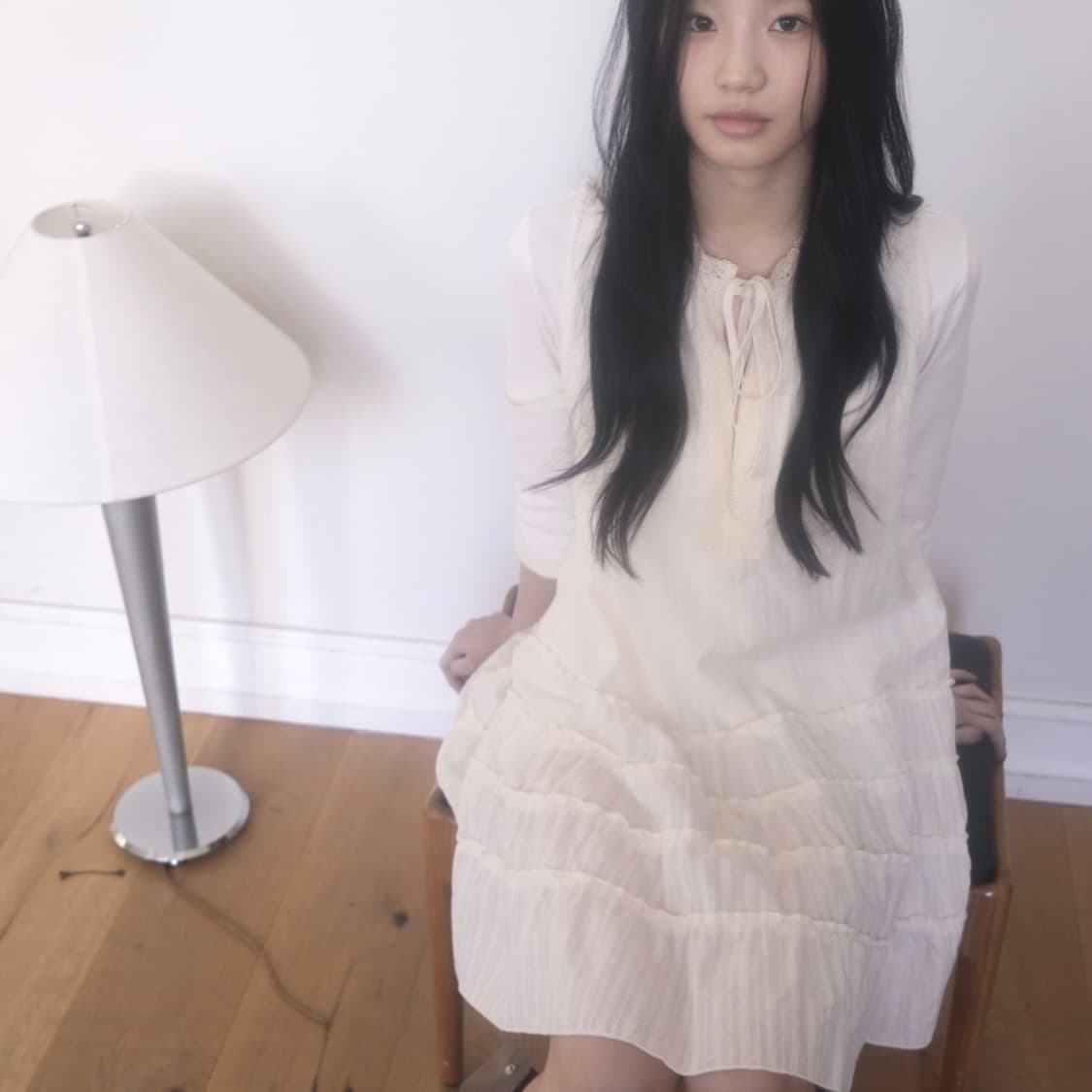 인앤양인하모니 러플 드레스 아이보리 상품이미지2