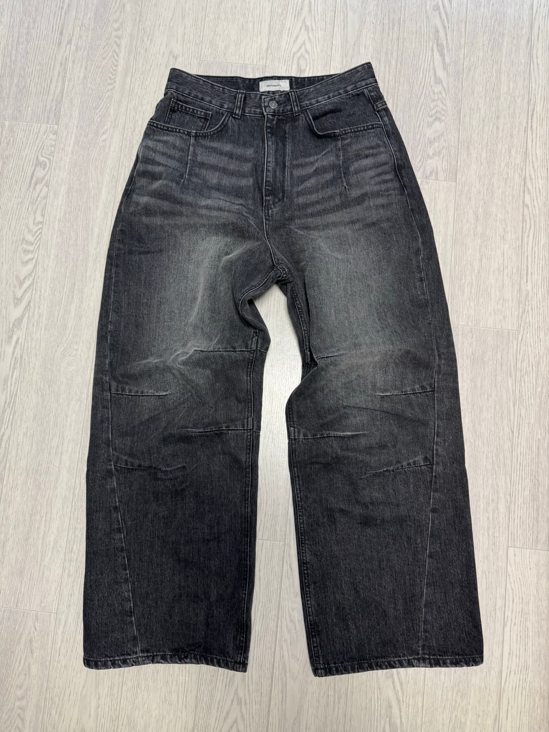 AV PLEATS DENIM PANTS (WASHED BLACK) 데님 상품이미지2