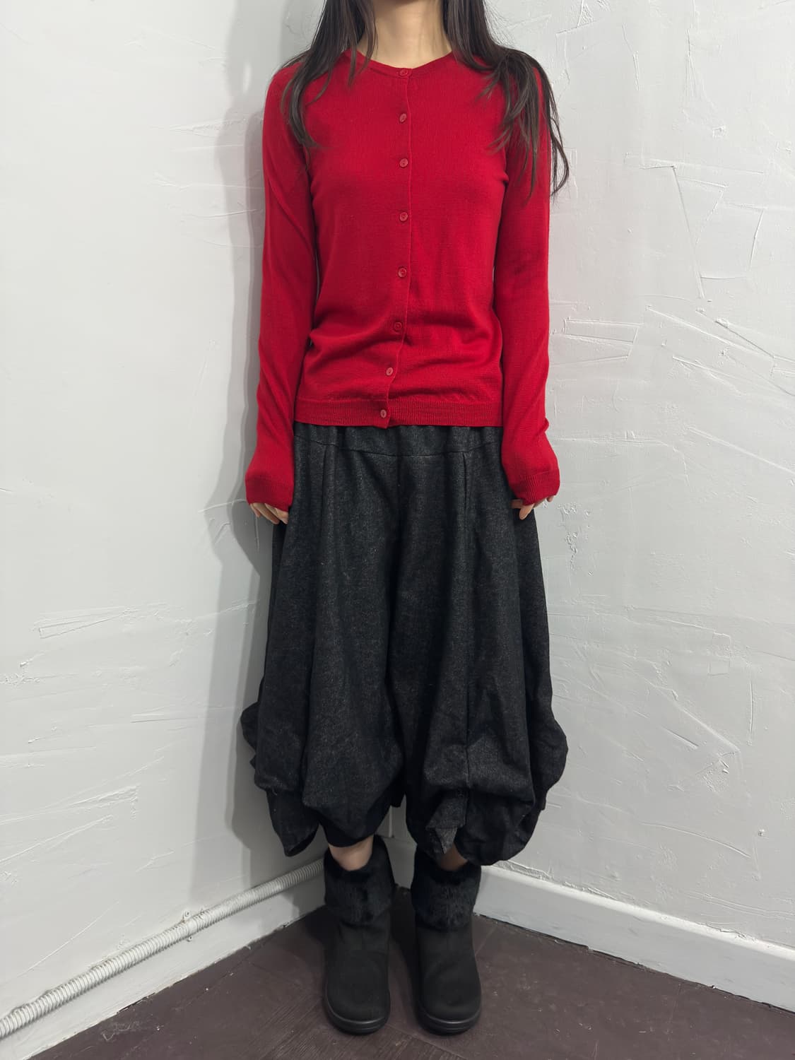 uniqlo red cardigan 상품이미지3