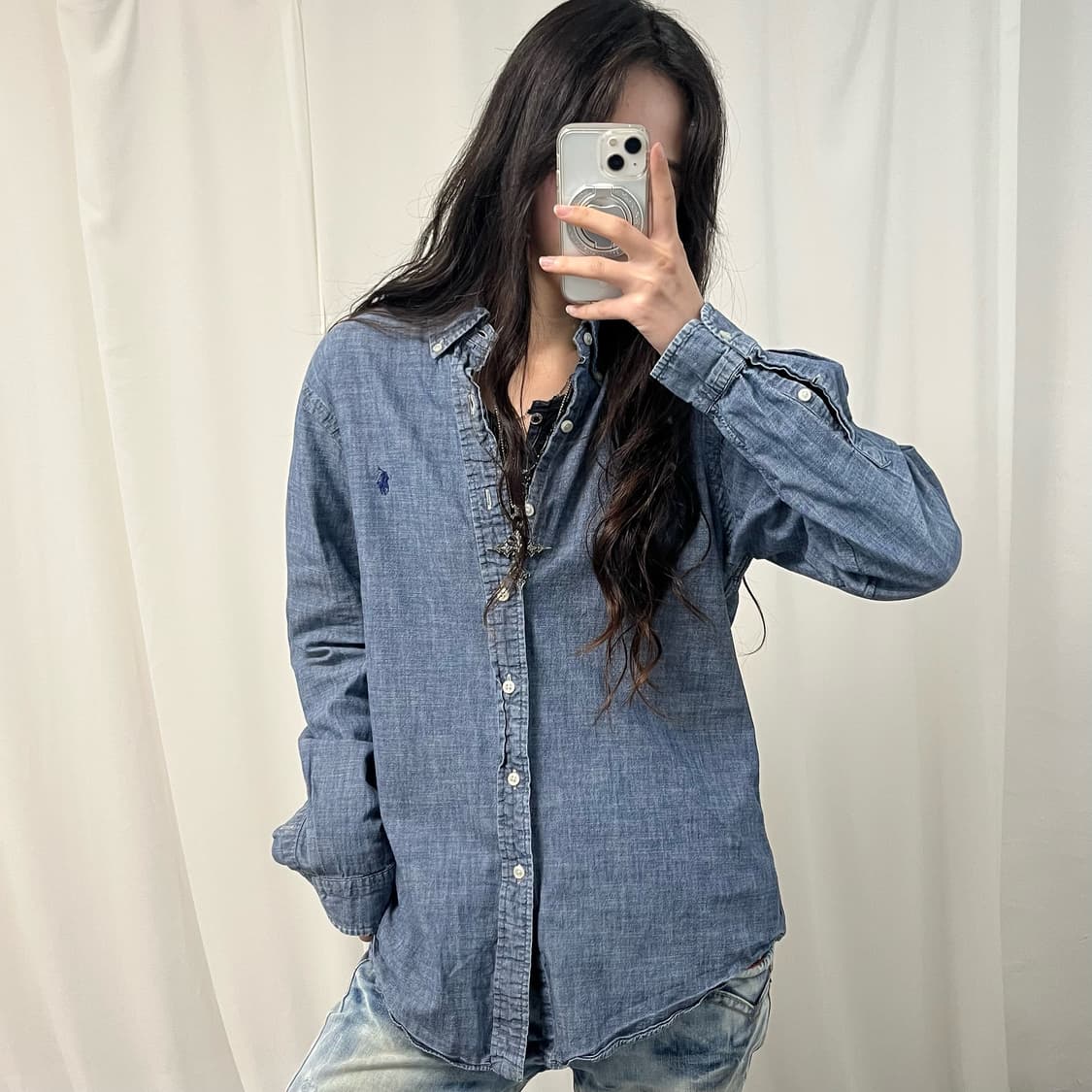 Polo Denim Shirt 상품이미지1