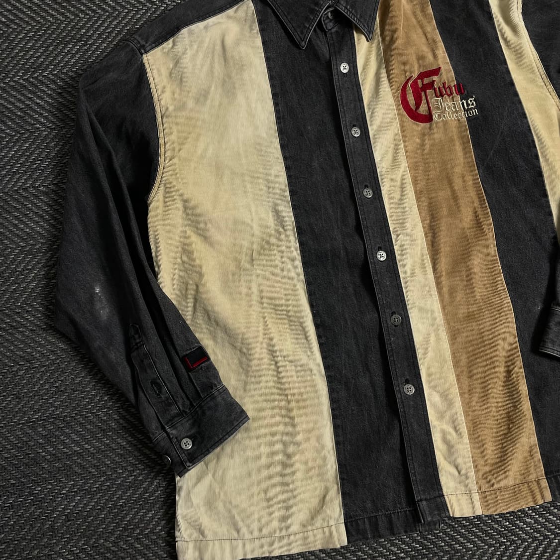 00s 후부 올드스쿨 박시핏 데님 캔버스 셔츠y 3353 상품이미지3