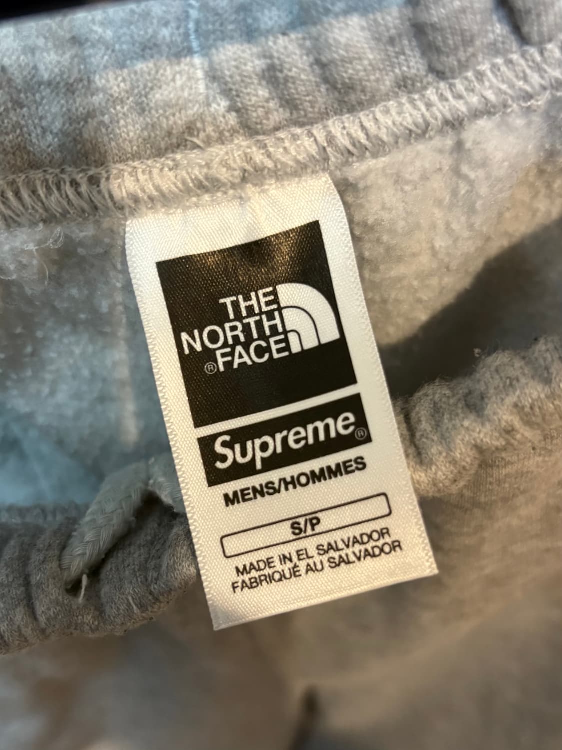 S ] 23ss 슈노 슈프림 노스페이스 컨버터블 기모 스웻팬츠 그레이 상품이미지4