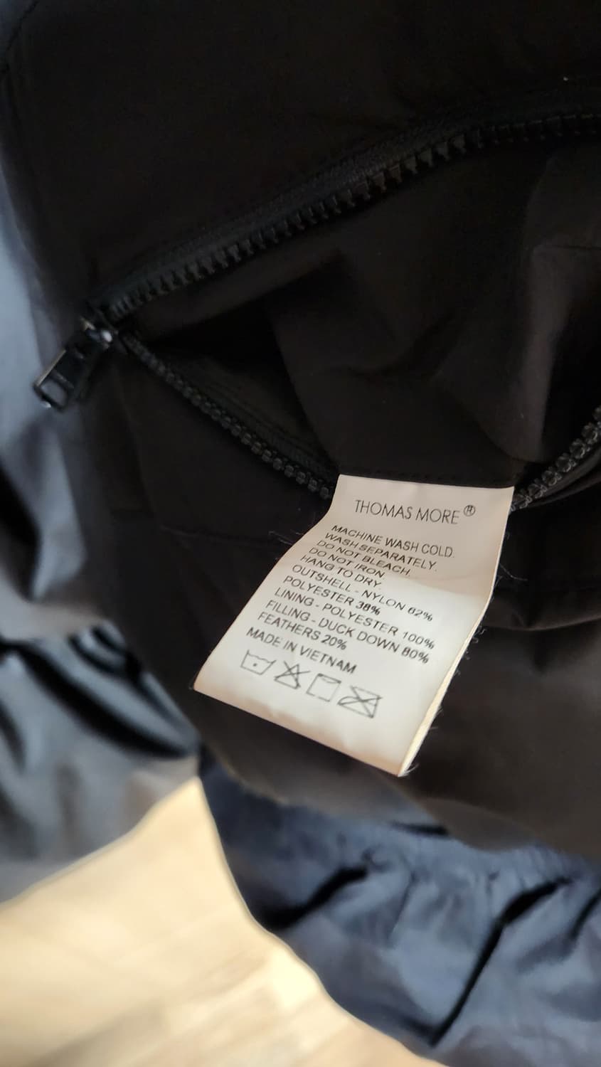 토마스모어 시티숏 푸퍼 다운 패딩 블랙 L사이즈 상품이미지4